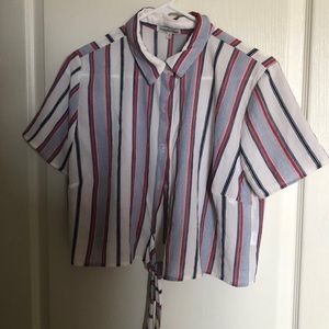 Cropped Button Down Shirt